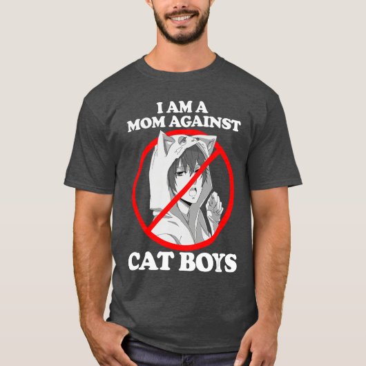 猫耳少年に反対するママのギフト Tシャツ (正面)