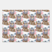 猫背の可愛い猫 ラッピングペーパーシート (正面)