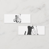 猫脚と雌脚 – 背景色を選択 スキニー名刺 (正面/裏面)