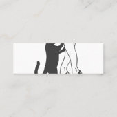 猫脚と雌脚 – 背景色を選択 スキニー名刺 (裏面)