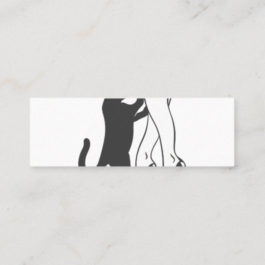 猫脚と雌脚 – 背景色を選択 スキニー名刺 (裏面)