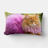 猫腰枕猫好き ランバークッション (正面)