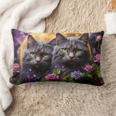 猫腰枕猫好き ランバークッション (ブランケット)