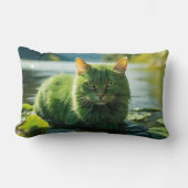 猫腰枕猫好き ランバークッション (正面)