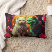 猫腰枕猫好き ランバークッション (ブランケット)