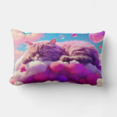 猫腰枕猫好き ランバークッション (正面)