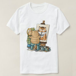 猫自信虎の自画像 Tシャツ