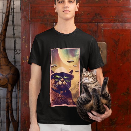 猫自撮りufo tシャツ