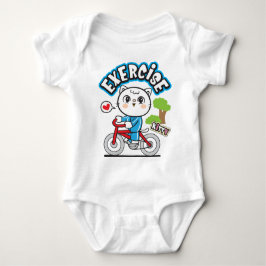猫自転車 ベビーボディスーツ
