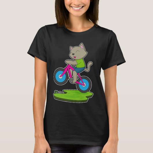 猫自転車 Tシャツ (正面)