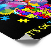 猫自閉症の意識違うを持つのは大丈夫 ポスター (角)