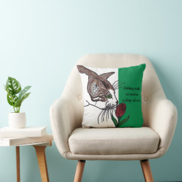 猫臭い深いレッドローズ クッション