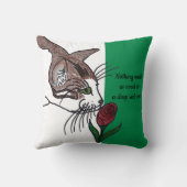 猫臭い深いレッドローズ クッション (裏面)