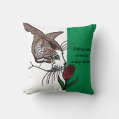 猫臭い深いレッドローズ クッション (正面)