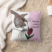 猫臭い深いレッドローズ クッション (ブランケット)