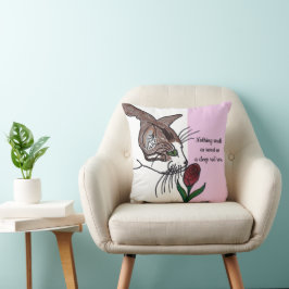 猫臭い深いレッドローズ クッション