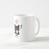 猫舌だもの。コーヒーを飲む猫 コーヒーマグカップ (正面右)