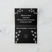 猫舎のカスタム折りたたみ感謝カード サンキューカード (内部)