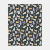 猫花デザインフリースブランケット フリースブランケット (正面)