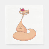 猫花可愛いかわいい子猫 スタンダードランチョンナプキン (正面)