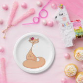 猫花可愛いかわいい子猫 ペーパープレート (パーティー)