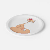 猫花可愛いかわいい子猫 ペーパープレート (アングル)