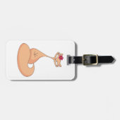 猫花可愛いかわいい子猫 ラゲッジタグ (正面横)