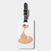 猫花可愛いかわいい子猫 ラゲッジタグ (正面縦)