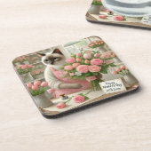 猫花屋さんと花束お母さんの日 コースター (左側)