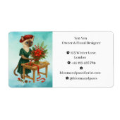 猫花屋さんクリスマスフラワーズ ラベル (正面)