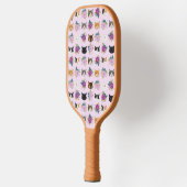 猫花模様紫 ピックルボールラケット (左)