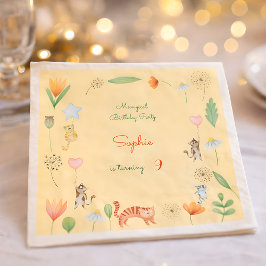 猫花生誕生会 スタンダードランチョンナプキン