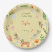 猫花生誕生会 ペーパープレート (正面)