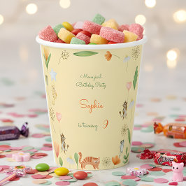 猫花生誕生会 紙コップ