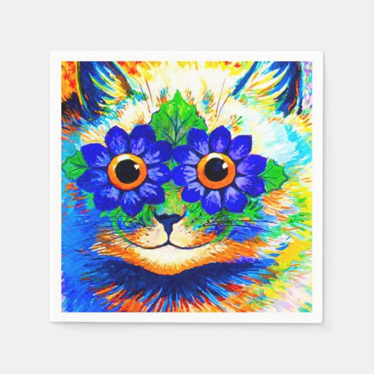 猫花眼 スタンダードカクテルナプキン (正面)
