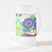 猫花眼 フロストグラスビールジョッキ (正面右)