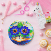 猫花眼 ペーパープレート (パーティー)