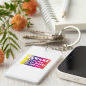 猫芸は犬に気を付けろ キーホルダー (正面右)