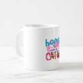 猫芸術の家は私の猫がいる場所 コーヒーマグカップ (正面左)