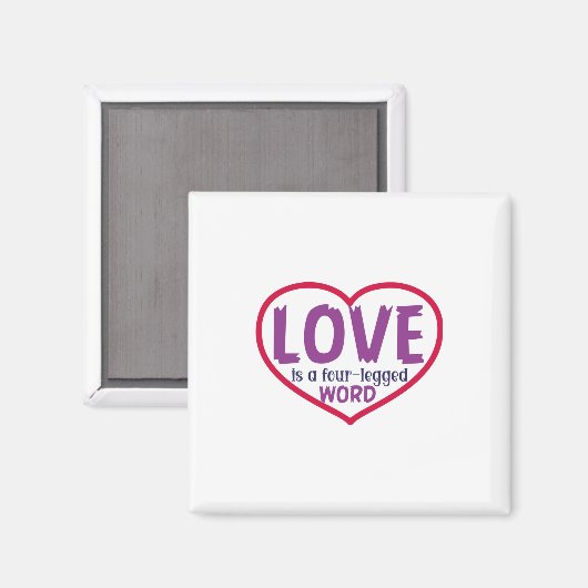 猫芸術の愛は4本足の言葉 マグネット (正面/裏面)