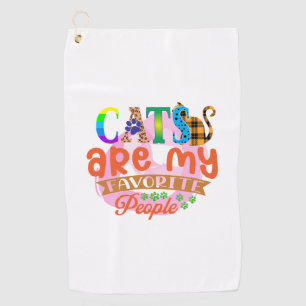 猫芸術猫が私の人お気に入りの々 ゴルフタオル