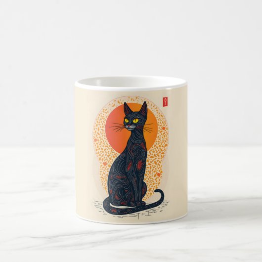 猫芸術的たち コーヒーマグカップ (中央)