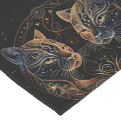 猫芸術的丸ツイン ショートテーブルランナー (コーナー)