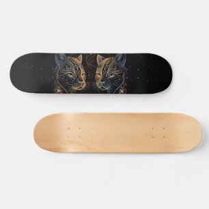 猫芸術的丸ツイン スケートボード