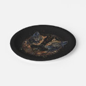 猫芸術的丸ツイン ペーパープレート (アングル)