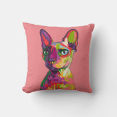 猫芸術 クッション (正面)