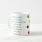 猫芽及びトニーの黙想のマグの緑 マグカップ (正面左)