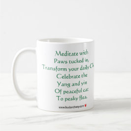 猫芽及びトニーの黙想のマグの緑 マグカップ