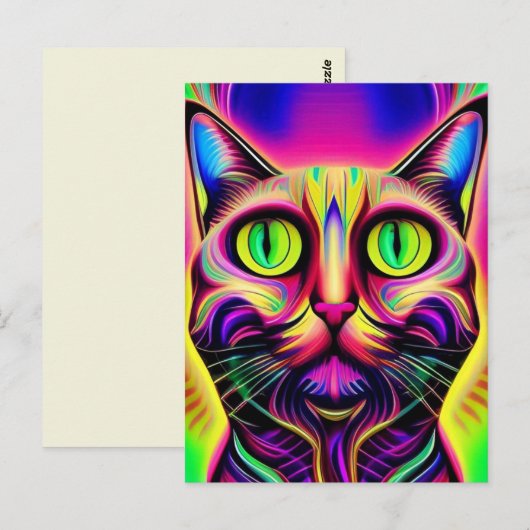 猫葉書 ポストカード (正面/裏面)