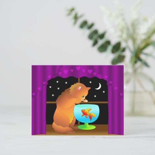 猫葉書 ポストカード (スタンド正面)